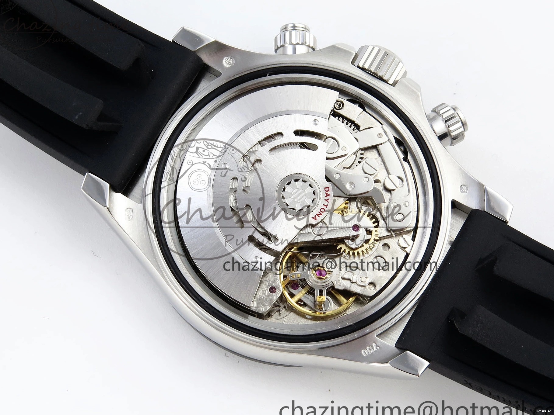 1225 Premium DAYTONA 116519 SS OMF BEST EDITION BLACK DIAL ON OYSTERFLEX STRAP A7750 (SLIM MOVEMENT) 1788